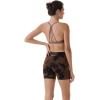 imageAUROLA Dream Tie Dye Workout Shorts for Women Seamless Scrunch Soft Active ShortsBrownblack Tie Dye