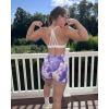 imageAUROLA Dream Tie Dye Workout Shorts for Women Seamless Scrunch Soft Active ShortsFantasy Jacaranda Tie Dye
