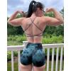 imageAUROLA Dream Tie Dye Workout Shorts for Women Seamless Scrunch Soft Active ShortsGreenblack Tie Dye
