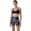 imageAUROLA Dream Tie Dye Workout Shorts for Women Seamless Scrunch Soft Active ShortsGreyblack Tie Dye
