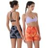 imageAUROLA Dream Tie Dye Workout Shorts for Women Seamless Scrunch Soft Active ShortsGreyblack Tie Dye