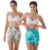 imageAUROLA Dream Tie Dye Workout Shorts for Women Seamless Scrunch Soft Active ShortsInk Tie Dye Green