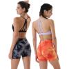 imageAUROLA Dream Tie Dye Workout Shorts for Women Seamless Scrunch Soft Active ShortsOrange Fire Tie Dye