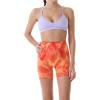 imageAUROLA Dream Tie Dye Workout Shorts for Women Seamless Scrunch Soft Active ShortsOrange Fire Tie Dye