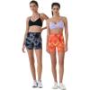 imageAUROLA Dream Tie Dye Workout Shorts for Women Seamless Scrunch Soft Active ShortsOrange Fire Tie Dye