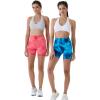 imageAUROLA Dream Tie Dye Workout Shorts for Women Seamless Scrunch Soft Active ShortsPink Fire Tie Dye