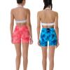 imageAUROLA Dream Tie Dye Workout Shorts for Women Seamless Scrunch Soft Active ShortsPink Fire Tie Dye