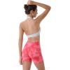 imageAUROLA Dream Tie Dye Workout Shorts for Women Seamless Scrunch Soft Active ShortsPink Fire Tie Dye