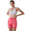 imageAUROLA Dream Tie Dye Workout Shorts for Women Seamless Scrunch Soft Active ShortsPink Fire Tie Dye