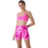imageAUROLA Dream Tie Dye Workout Shorts for Women Seamless Scrunch Soft Active ShortsPink Tie Dye