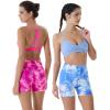 imageAUROLA Dream Tie Dye Workout Shorts for Women Seamless Scrunch Soft Active ShortsPink Tie Dye