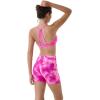 imageAUROLA Dream Tie Dye Workout Shorts for Women Seamless Scrunch Soft Active ShortsPink Tie Dye