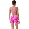 imageAUROLA Dream Tie Dye Workout Shorts for Women Seamless Scrunch Soft Active ShortsPink Tie Dye