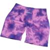 imageAUROLA Dream Tie Dye Workout Shorts for Women Seamless Scrunch Soft Active ShortsPurple Fireworks Tie Dye