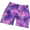 imageAUROLA Dream Tie Dye Workout Shorts for Women Seamless Scrunch Soft Active ShortsPurple Fireworks Tie Dye