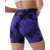 imageAUROLA Dream Tie Dye Workout Shorts for Women Seamless Scrunch Soft Active ShortsPurpleblack Tie Dye