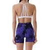 imageAUROLA Dream Tie Dye Workout Shorts for Women Seamless Scrunch Soft Active ShortsPurpleblack Tie Dye