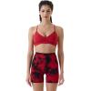 imageAUROLA Dream Tie Dye Workout Shorts for Women Seamless Scrunch Soft Active ShortsRedblack Tie Dye