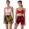 imageAUROLA Dream Tie Dye Workout Shorts for Women Seamless Scrunch Soft Active ShortsRedblack Tie Dye
