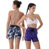 imageAUROLA Dream Tie Dye Workout Shorts for Women Seamless Scrunch Soft Active ShortsWhiteblack Tie Dye