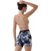 imageAUROLA Dream Tie Dye Workout Shorts for Women Seamless Scrunch Soft Active ShortsWhiteblack Tie Dye