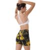 imageAUROLA Dream Tie Dye Workout Shorts for Women Seamless Scrunch Soft Active ShortsYellowblack Tie Dye
