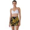 imageAUROLA Dream Tie Dye Workout Shorts for Women Seamless Scrunch Soft Active ShortsYellowblack Tie Dye