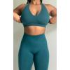 imageAUROLA Moon Seamless Halter Backless Sport Bra for Women Adjustable Padded Active Workout Gym Yoga Crop Tank TopDeep Deal
