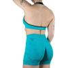 imageAUROLA Moon Seamless Halter Backless Sport Bra for Women Adjustable Padded Active Workout Gym Yoga Crop Tank TopMix Colorlake Green