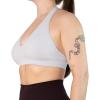 imageAUROLA Moon Seamless Halter Backless Sport Bra for Women Adjustable Padded Active Workout Gym Yoga Crop Tank TopSmoky Grey