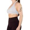 imageAUROLA Moon Seamless Halter Backless Sport Bra for Women Adjustable Padded Active Workout Gym Yoga Crop Tank TopSmoky Grey