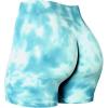 imageAUROLA Dream Tie Dye Workout Shorts for Women Seamless Scrunch Soft Active ShortsAlpine Green Tie Dye