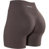 imageAUROLA No Scrunch Dream Shorts for WomenSeamless Workout Soft Smooth Fashion Everyday Casual ShortsChestnut Brown
