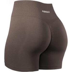 imageAUROLA 5quot Dream Workout Shorts for Women Soft Smooth Comfortable Stretch Active Shorts50 Chestnut Brown