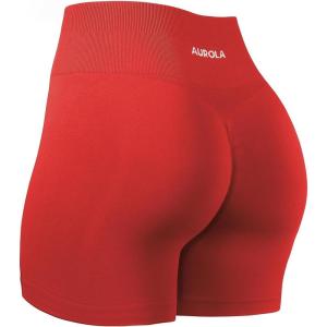 imageAUROLA 5quot Dream Workout Shorts for Women Soft Smooth Comfortable Stretch Active Shorts50 Chinese Red