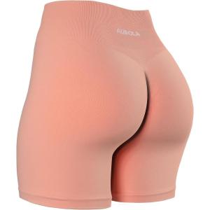 imageAUROLA 5quot Dream Workout Shorts for Women Soft Smooth Comfortable Stretch Active Shorts50 Peach Pink