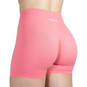 imageAUROLA Dream Collection Women Workout Shorts High Waist Gym Shorts Scrunch Butt Seamless Athletic ShortsBubblegum