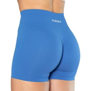 imageAUROLA Dream Collection Women Workout Shorts High Waist Gym Shorts Scrunch Butt Seamless Athletic ShortsDiva Blue