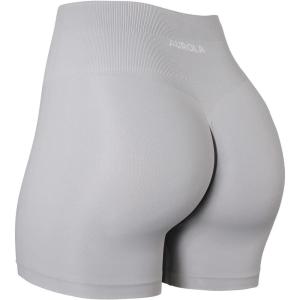 imageAUROLA Dream Collection Women Workout Shorts High Waist Gym Shorts Scrunch Butt Seamless Athletic ShortsGlacier Grey