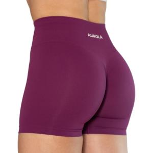 imageAUROLA Dream Collection Women Workout Shorts High Waist Gym Shorts Scrunch Butt Seamless Athletic ShortsMagenta