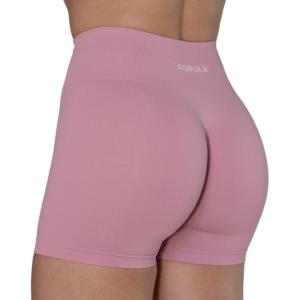 imageAUROLA Dream Collection Women Workout Shorts High Waist Gym Shorts Scrunch Butt Seamless Athletic ShortsMauve Mist