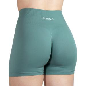 imageAUROLA Dream Collection Women Workout Shorts High Waist Gym Shorts Scrunch Butt Seamless Athletic ShortsSagebrush Green