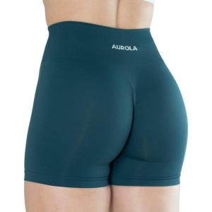 imageAUROLA Dream Collection Women Workout Shorts High Waist Gym Shorts Scrunch Butt Seamless Athletic ShortsShaded Spruce