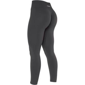 imageAUROLA Dream Collection Workout Leggings for Women High Waist Seamless Scrunch Athletic Running Gym Fitness Active PantsAsphalt Grey