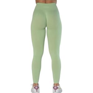 imageAUROLA Dream Collection Workout Leggings for Women High Waist Seamless Scrunch Athletic Running Gym Fitness Active PantsPastel Green
