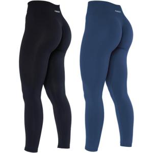 imageAUROLA Dream Collection Workout Leggings for Women High Waist Seamless Scrunch Athletic Running Gym Fitness Active PantsSet Blacknaval Academy
