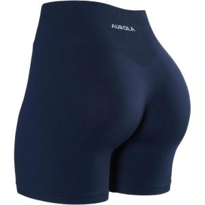 imageAUROLA No Scrunch Dream Shorts for WomenSeamless Workout Soft Smooth Fashion Everyday Casual ShortsNaval Academy