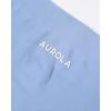imageAUROLA Impressive Collection Workout Shorts for WomenHigh Waisted VShape Seam Gym Embossed Logo Athletic Fitness ShortAiry Blue
