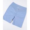 imageAUROLA Impressive Collection Workout Shorts for WomenHigh Waisted VShape Seam Gym Embossed Logo Athletic Fitness ShortAiry Blue