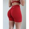imageAUROLA Impressive Collection Workout Shorts for WomenHigh Waisted VShape Seam Gym Embossed Logo Athletic Fitness ShortChili Red